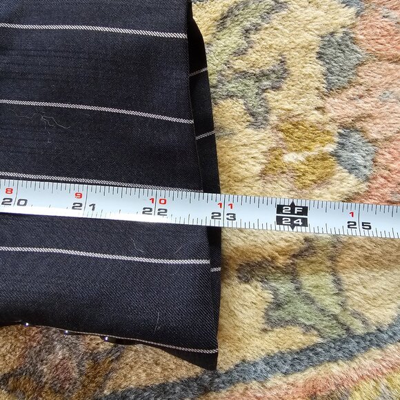 Code Red by Steve Harvey Merino Wool Black Pinstripe Blazer Men's 44 - Picture 11 of 11